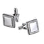 MACS181 STAINLESS STEEL SQUARE CUFFLINK WITH ROPE DESGIN