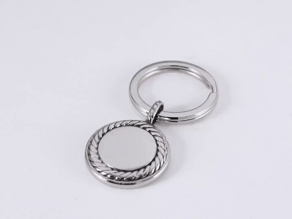 Stainless Steel Round Personalized Key Chain At Rs 30/piece In New - Foto 4