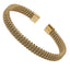 MBSG10 STAINLESS STEEL TWISTED BRAIDED FLAT MESH OPEN BANGLE