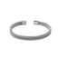 MBSG10 STAINLESS STEEL TWISTED BRAIDED FLAT MESH OPEN BANGLE