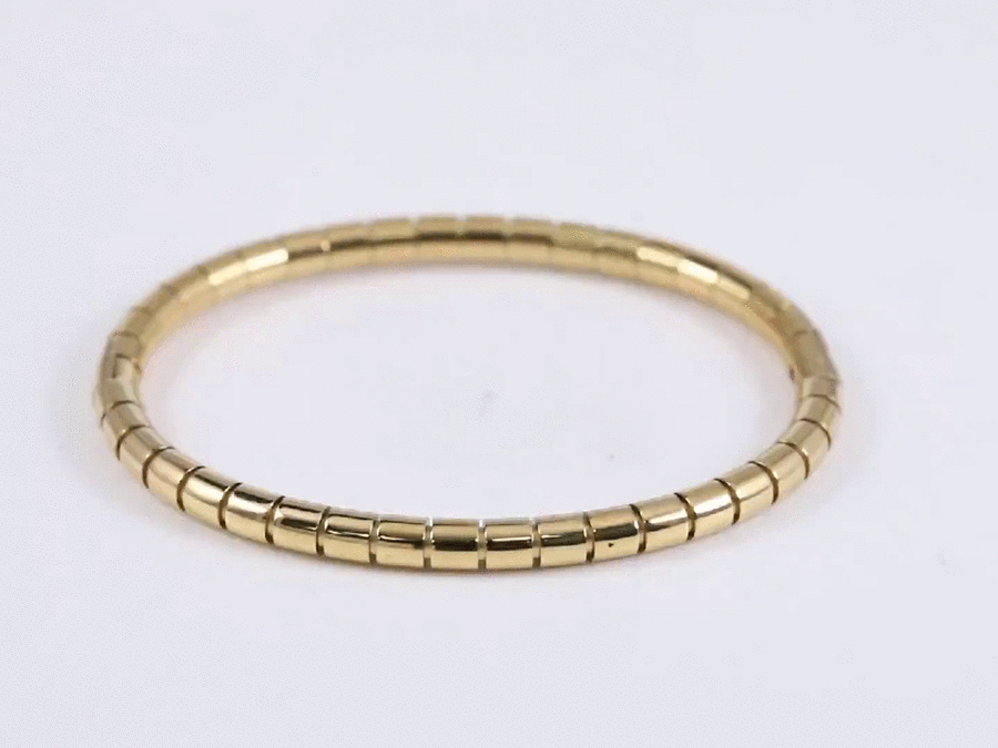 stainless steel bangle, bamboo design