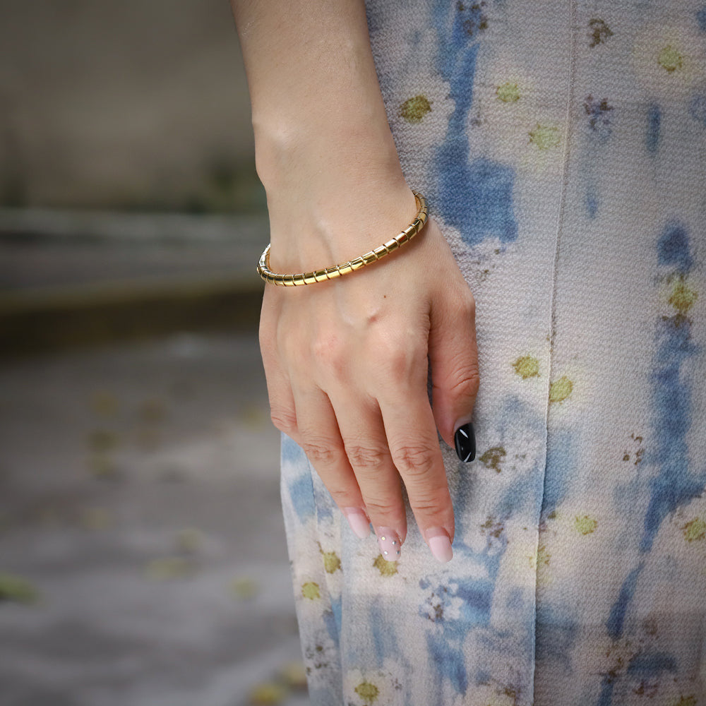 stainless steel bangle, bamboo design