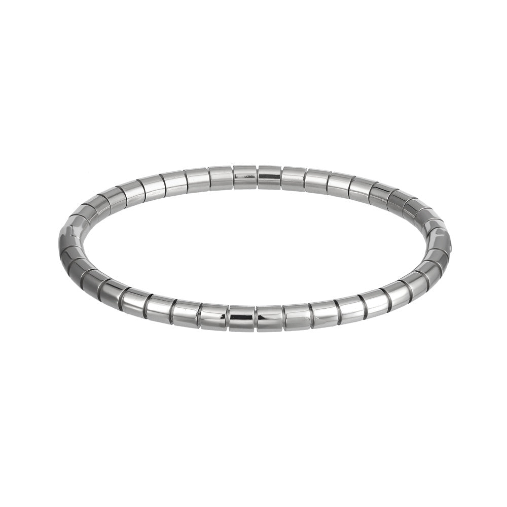 stainless steel bangle, bamboo design