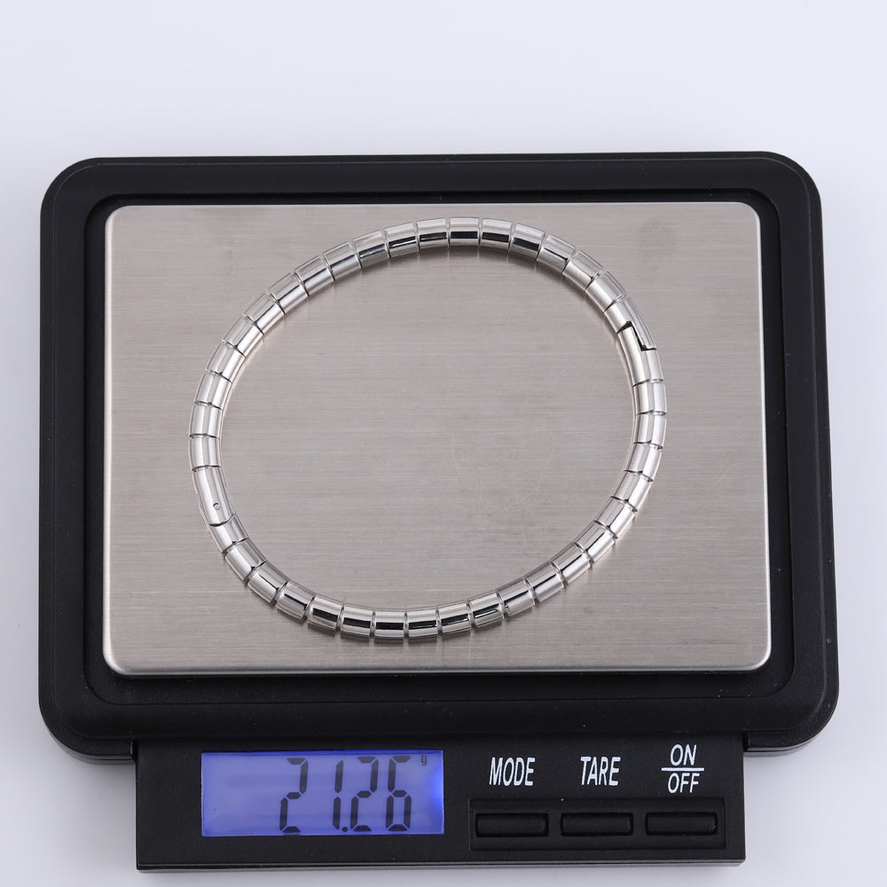 stainless steel bangle, bamboo design