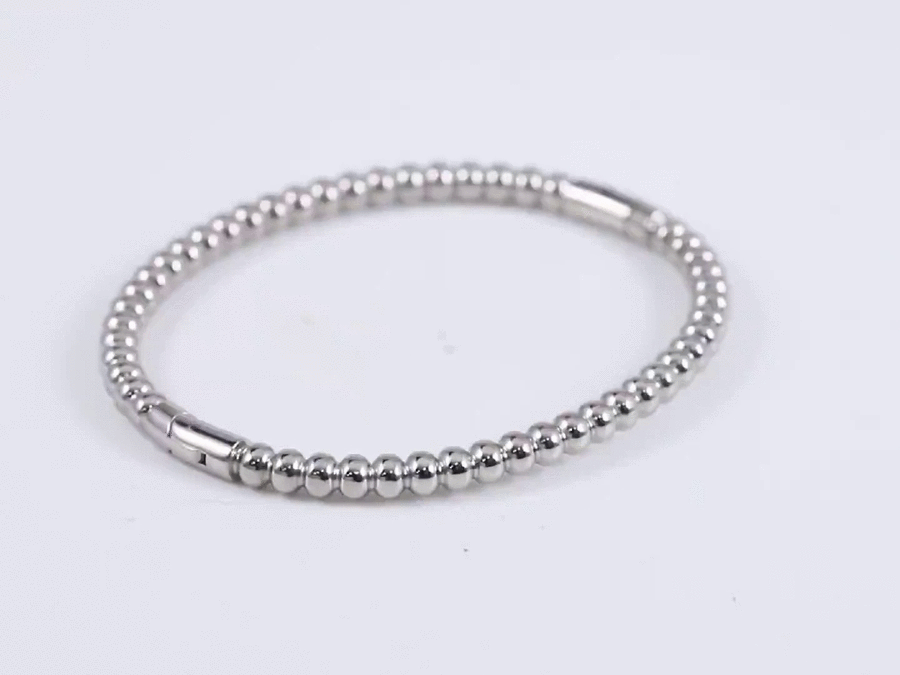 bangle, ball design, stainless steel jewelry