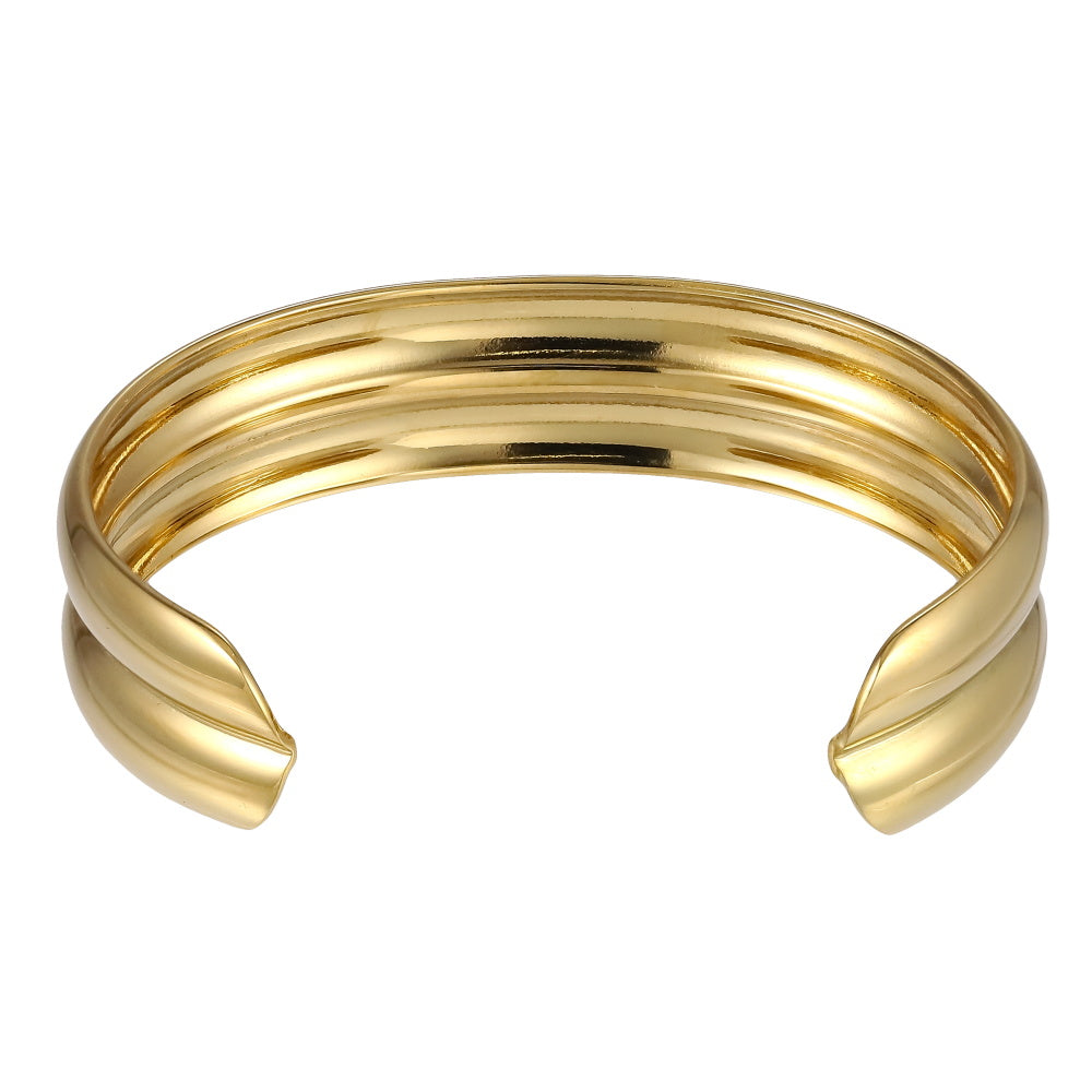 MBSG20 STAINLESS STEEL DOUBLE CURVED ADJUSTABLE BANGLE