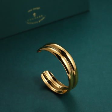 MBSG20 STAINLESS STEEL DOUBLE CURVED ADJUSTABLE BANGLE