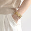 MBSG21 STAINLESS STEEL FLOWER SHAPE ADJUSTABLE OPEN BANGLE