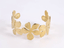 MBSG21 STAINLESS STEEL FLOWER SHAPE ADJUSTABLE OPEN BANGLE