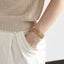 MBSG22 STAINLESS STEEL CHAIN-LINK ADJUSTABLE OPEN BANGLE