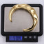 MBSG25 STAINLESS STEEL CHUNKY CROISSANL OPEN BANGLE