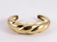 MBSG25 STAINLESS STEEL CHUNKY CROISSANL OPEN BANGLE