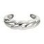 MBSG25 STAINLESS STEEL CHUNKY CROISSANL OPEN BANGLE