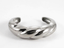 MBSG25 STAINLESS STEEL CHUNKY CROISSANL OPEN BANGLE