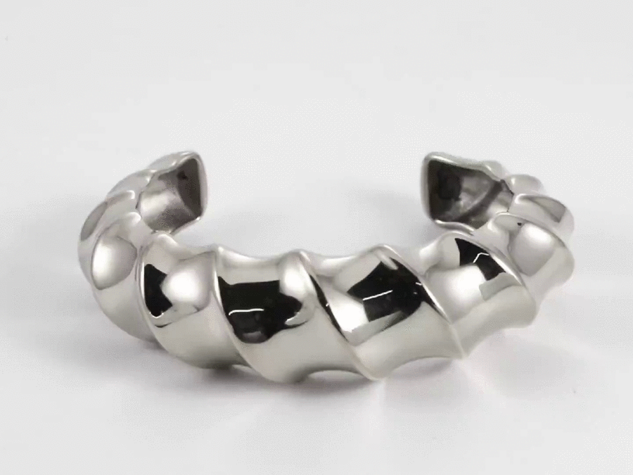 MBSG26 STAINLESS STEEL CHUNKY OPEN BANGLE