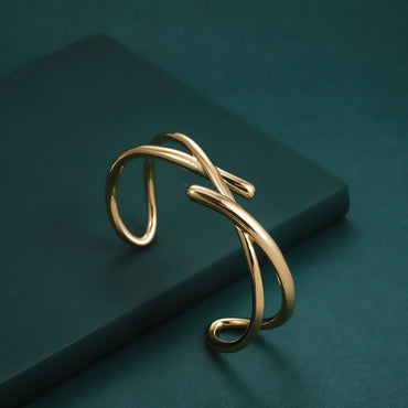 MBSG28 STAINLESS STEEL CAYER LINE OPEN BANGLE