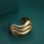 MBSG29 STAINLESS STEEL TRIPLE WAVE CHUNKY OPEN BANGLE