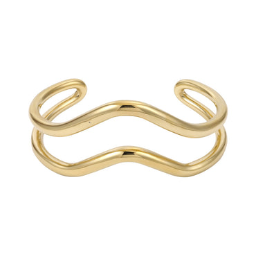 MBSG30 STAINLESS STEEL DOUBLE WAVE OPEN BANGLE