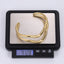MBSG30 STAINLESS STEEL DOUBLE WAVE OPEN BANGLE
