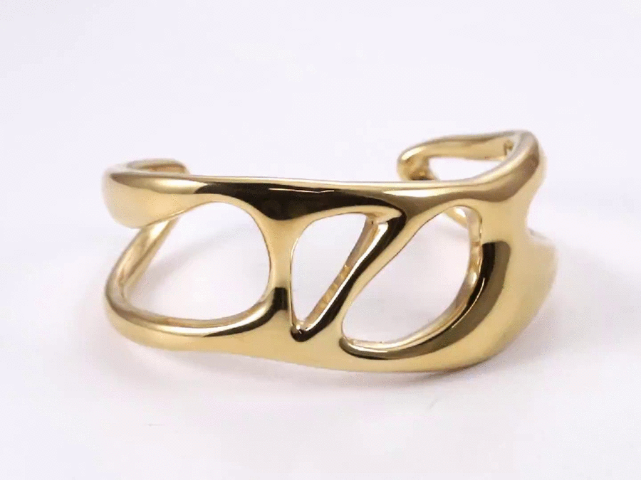 MBSG31 STAINLESS STEEL CHUNKY WIDE OPEN BANGLE