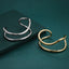 MBSG32 STAINLESS STEEL DOUBLE WAVE OPEN BANGLE