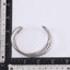 MBSG32 STAINLESS STEEL DOUBLE WAVE OPEN BANGLE