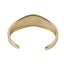MBSG33 STAINLESS STEEL WIDE ORGANIC SHAPE OPEN BANGLE