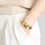 MBSG33 STAINLESS STEEL WIDE ORGANIC SHAPE OPEN BANGLE