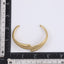 MBSG34 STAINLESS STEEL RIBBED OPEN BANGLE