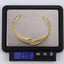 MBSG34 STAINLESS STEEL RIBBED OPEN BANGLE