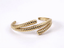 MBSG34 STAINLESS STEEL RIBBED OPEN BANGLE