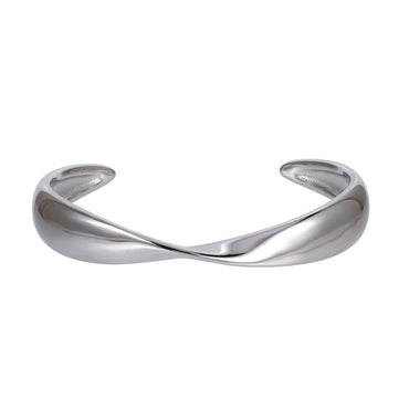 MBSG41 STAINLESS STEEL TWISTED OPEN BANGLE
