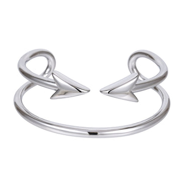 MBSG42 STAINLESS STEEL DOUBLE ARROW OPEN BANGLE