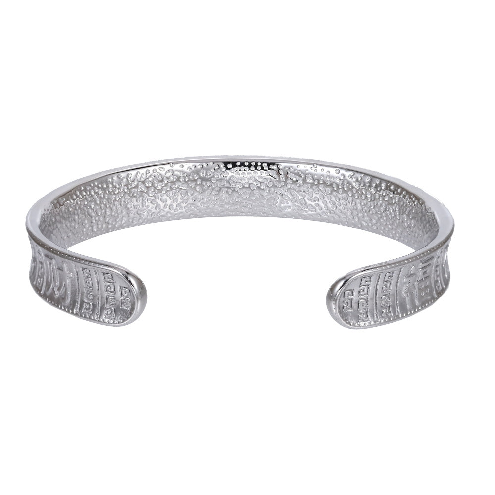 MBSG44 STAINLESS STEEL CHINESE ELEMENT OPEN BANGLE