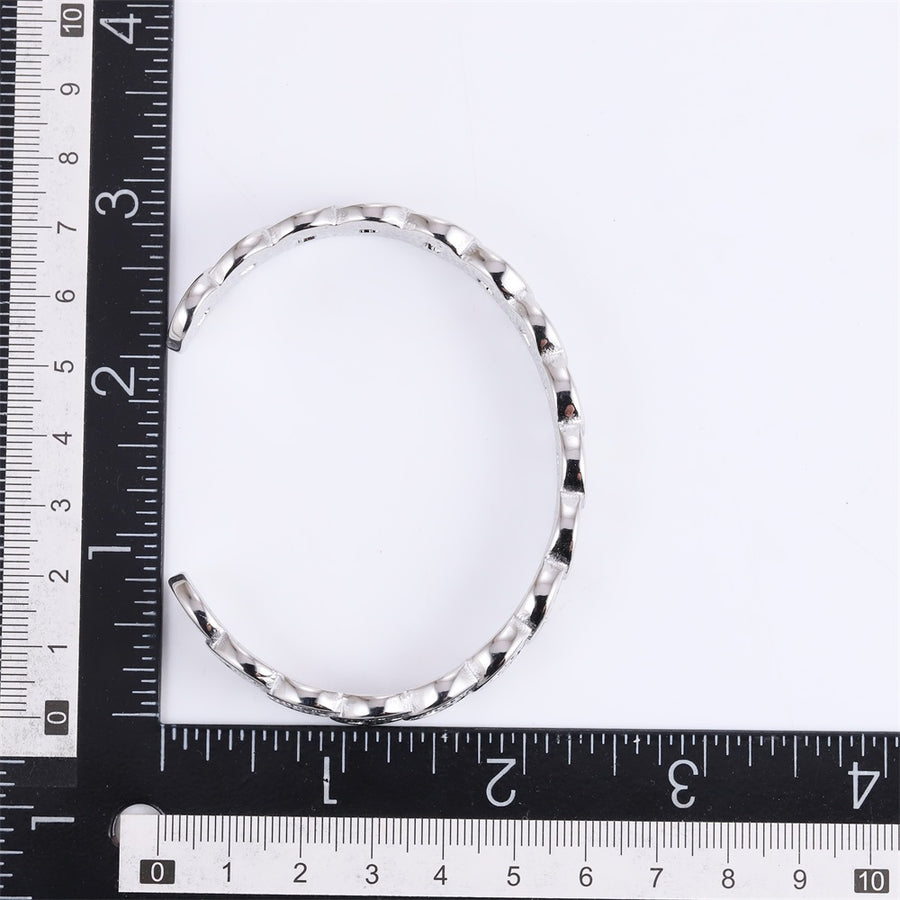 MBSG45 STAINLESS STEEL COIN OPEN BANGLE