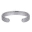 MBSG46 STAINLESS STEEL OPEN BANGLE WITH FLOWER DESIGN