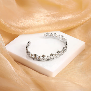 MBSG47 STAINLESS STEEL CROWN OPEN BANGLE