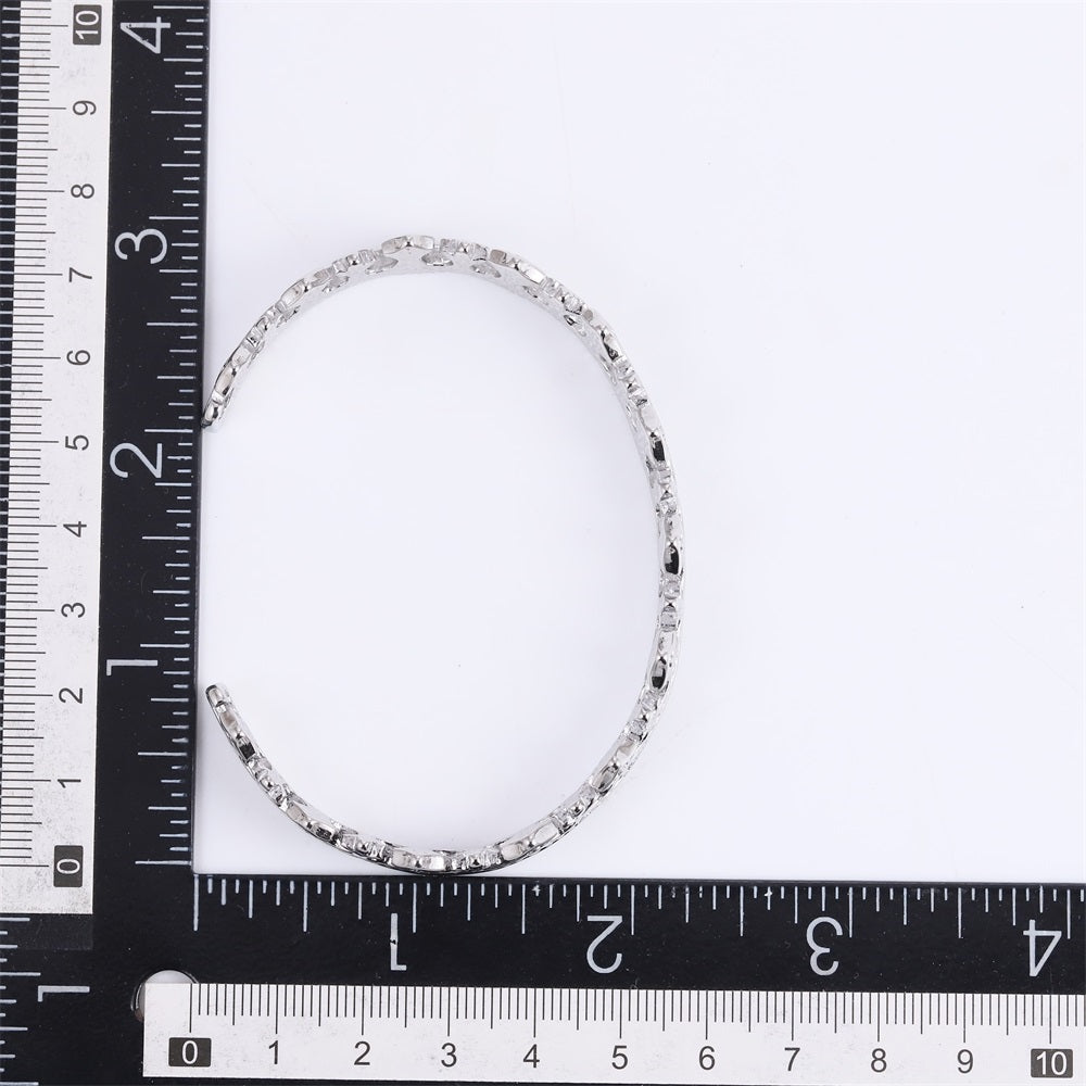 MBSG47 STAINLESS STEEL CROWN OPEN BANGLE