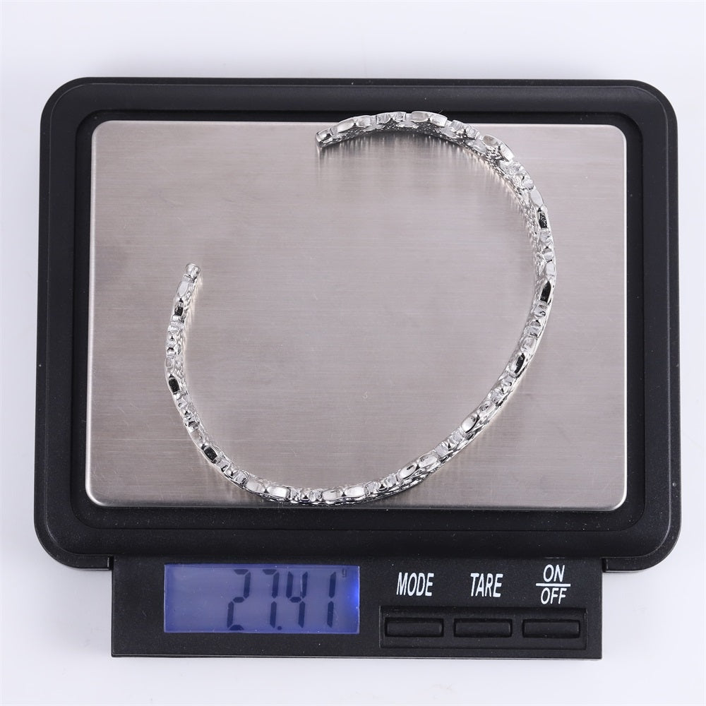 MBSG47 STAINLESS STEEL CROWN OPEN BANGLE