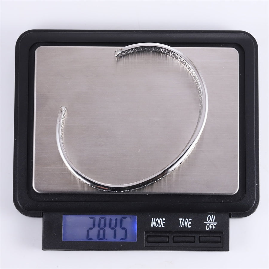 MBSG49 STAINLESS STEEL OPEN BANGLE WITH SUN/MOON/STAR