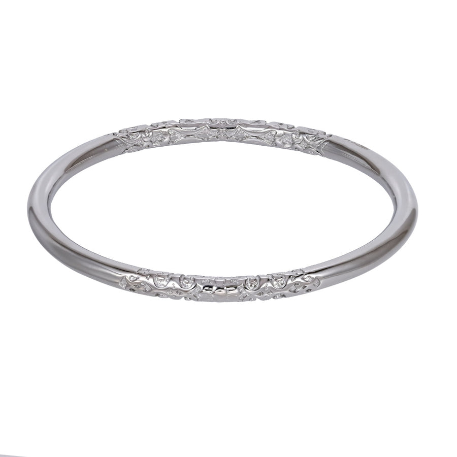 MBSG51 STAINLESS STEEL ROUND CIRCLE BANGLE WITH PATTERN