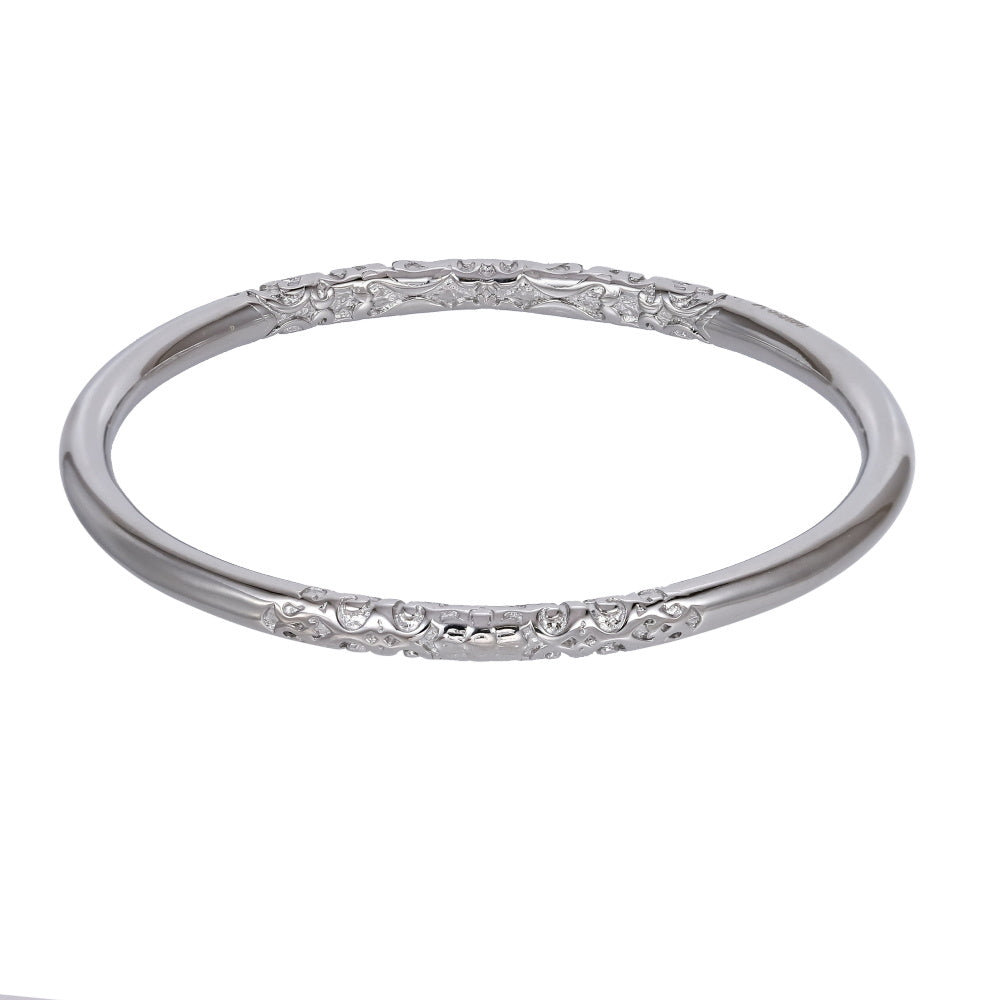 MBSG51 STAINLESS STEEL ROUND CIRCLE BANGLE WITH PATTERN
