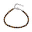 MBSS149 STAINLESS STEEL & HEMATITE BRACELET WITH NATURAL STONE