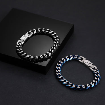 MBSS173 STAINLESS STEEL CURB CHAIN BRACELET
