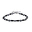 MBSS177 STAINLESS STEEL & HEMATITE BRACELET WITH NATURAL STONE