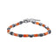 MBSS177 STAINLESS STEEL & HEMATITE BRACELET WITH NATURAL STONE