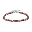 MBSS177 STAINLESS STEEL & HEMATITE BRACELET WITH NATURAL STONE