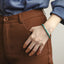 MBSS178 STAINLESS STEEL & HEMATITE BRACELET WITH NATURAL STONE