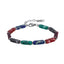 MBSS178 STAINLESS STEEL & HEMATITE BRACELET WITH NATURAL STONE