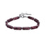 MBSS178 STAINLESS STEEL & HEMATITE BRACELET WITH NATURAL STONE
